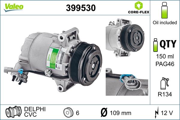 Valeo 399530 - Compressor, air conditioning autospares.lv