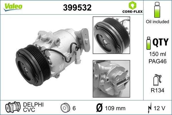 Valeo 399532 - Compressor, air conditioning autospares.lv