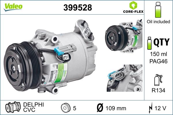 Valeo 399528 - Compressor, air conditioning autospares.lv