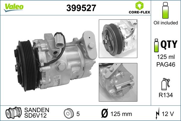 Valeo 399527 - Compressor, air conditioning autospares.lv