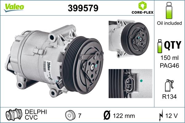 Valeo 399579 - Compressor, air conditioning autospares.lv