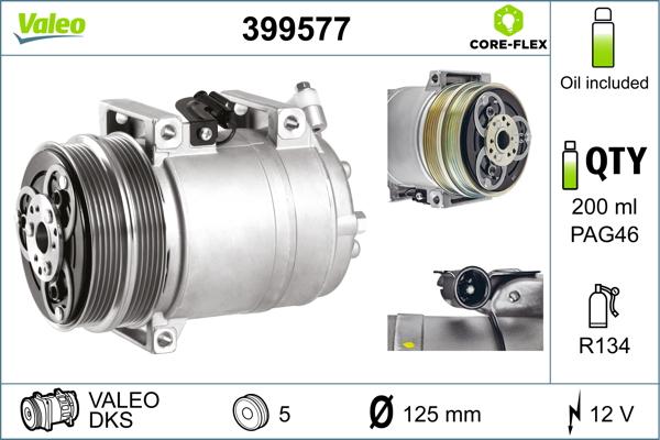 Valeo 399577 - Compressor, air conditioning autospares.lv