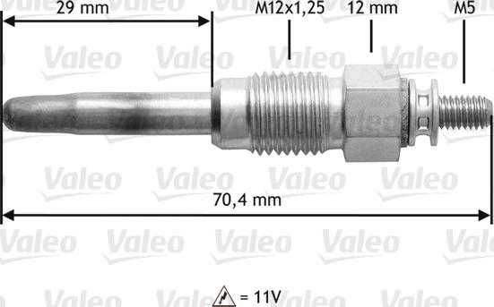 Valeo 345190 - Glow Plug autospares.lv