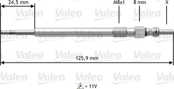 Valeo 345 164 - Glow Plug autospares.lv