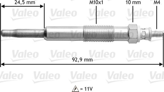 Valeo 345106 - Glow Plug autospares.lv