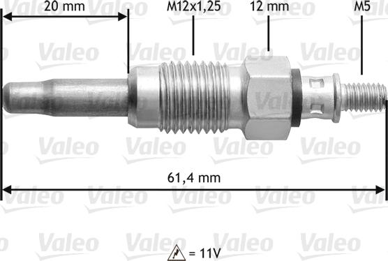 Valeo 345108 - Glow Plug autospares.lv