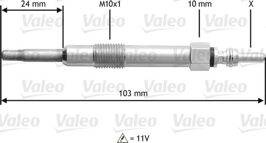 Valeo 345114 - Glow Plug autospares.lv