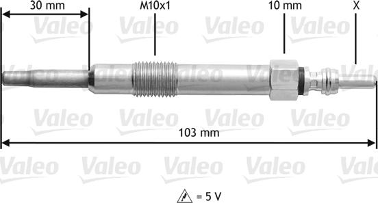 Valeo 345115 - Glow Plug autospares.lv