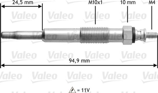 Valeo 345110 - Glow Plug autospares.lv