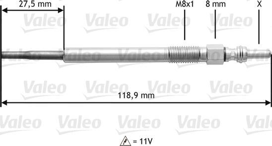 Valeo 345118 - Glow Plug autospares.lv