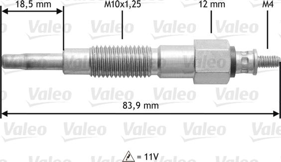 Valeo 345180 - Glow Plug autospares.lv