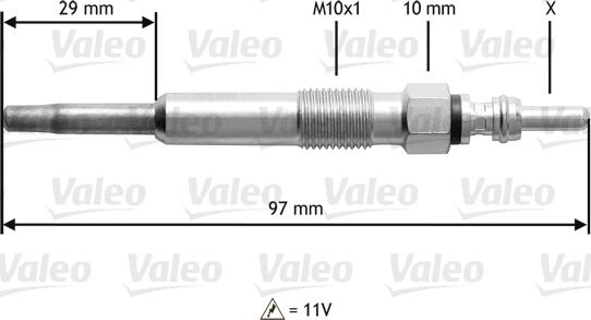 Valeo 345136 - Glow Plug autospares.lv