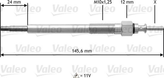 Valeo 345133 - Glow Plug autospares.lv