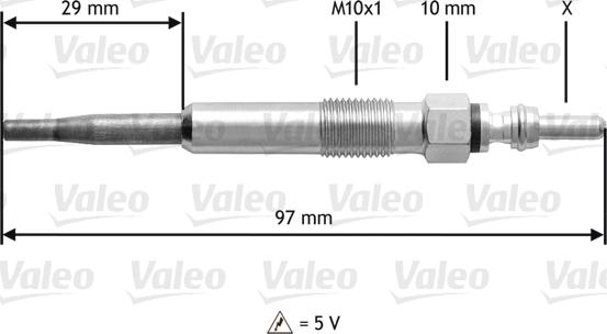 Valeo 345125 - Glow Plug autospares.lv