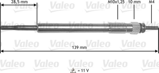 Valeo 345211 - Glow Plug autospares.lv