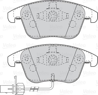 Valeo 302098 - Brake Pad Set, disc brake autospares.lv