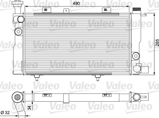 Valeo 310892 - Radiator, engine cooling autospares.lv