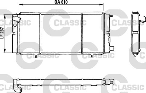 Valeo 310827 - Radiator, engine cooling autospares.lv