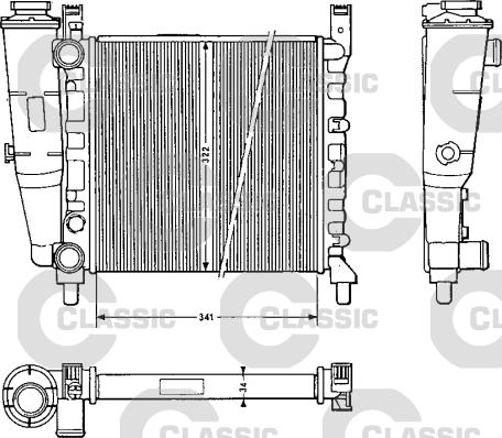 Valeo 311385 - Radiator, engine cooling autospares.lv