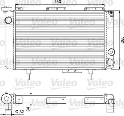 Valeo 383463 - Radiator, engine cooling autospares.lv