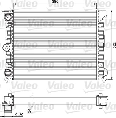 Valeo 383818 - Radiator, engine cooling autospares.lv