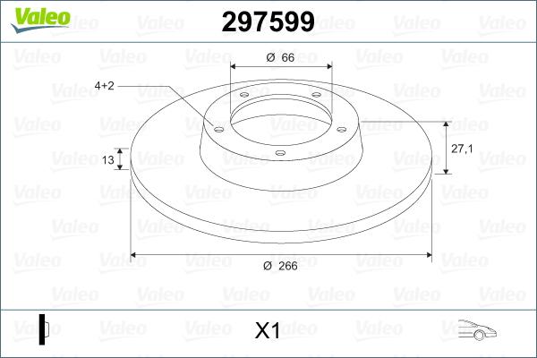 Valeo 297599 - Brake Disc autospares.lv