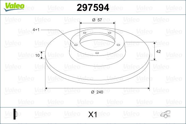 Valeo 297594 - Brake Disc autospares.lv