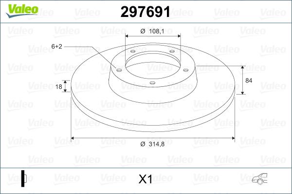 Valeo 297691 - Brake Disc autospares.lv