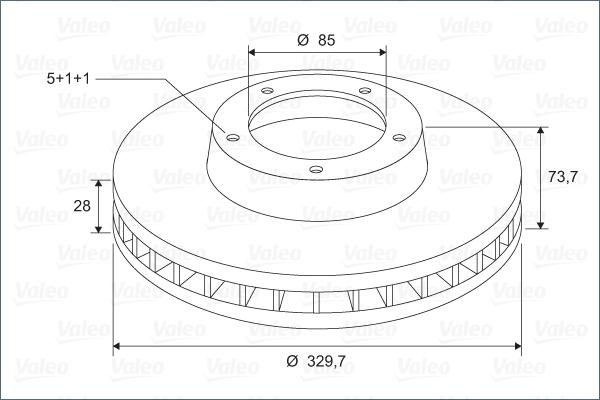 Valeo 297090 - Brake Disc autospares.lv