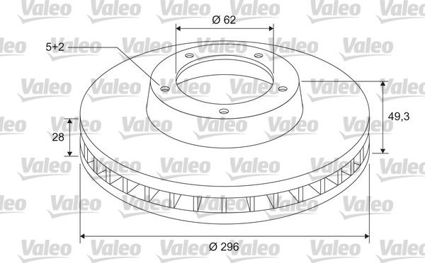 Valeo 297152 - Brake Disc autospares.lv