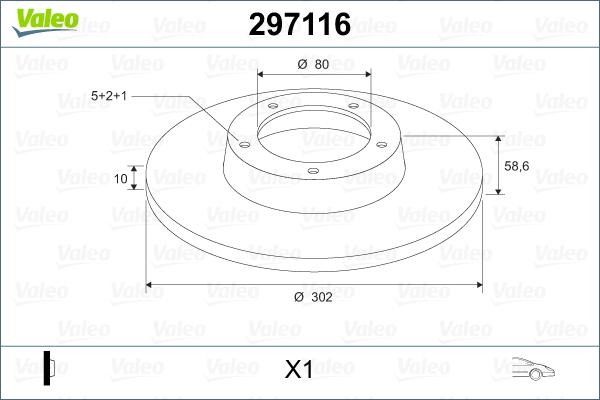 Valeo 297116 - Brake Disc autospares.lv