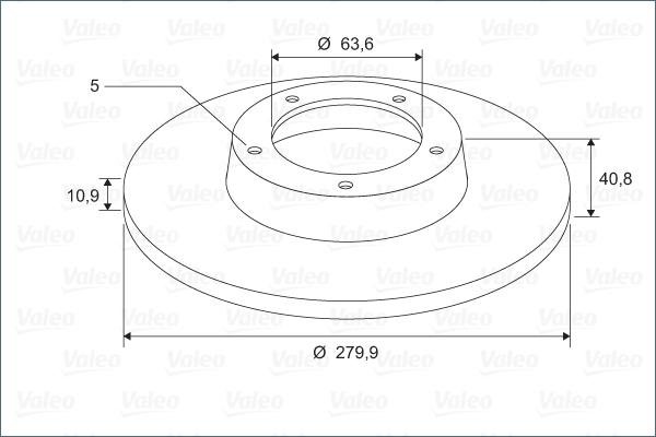 Valeo 297843 - Brake Disc autospares.lv