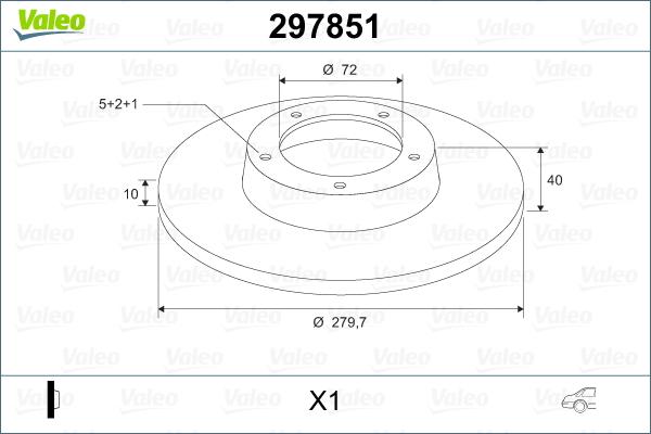 Valeo 297851 - Brake Disc autospares.lv