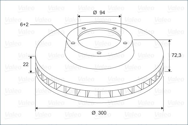 Valeo 297288 - Brake Disc autospares.lv