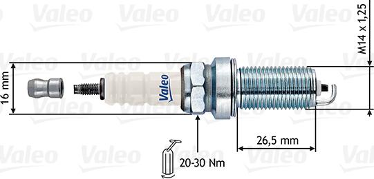 Valeo 246897 - Spark Plug autospares.lv