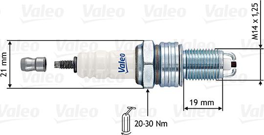 Valeo 246887 - Spark Plug autospares.lv