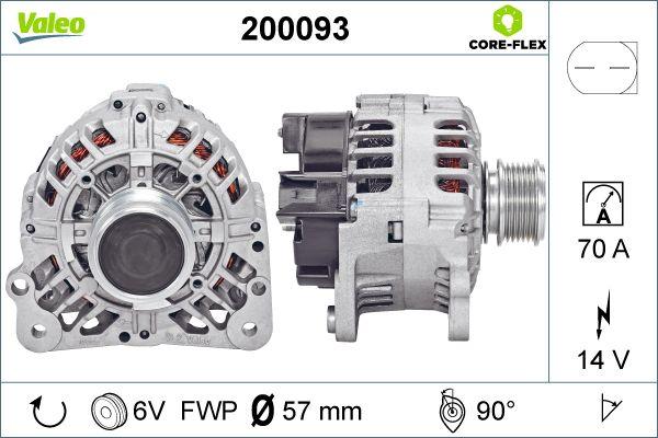 Valeo 200093 - Alternator autospares.lv