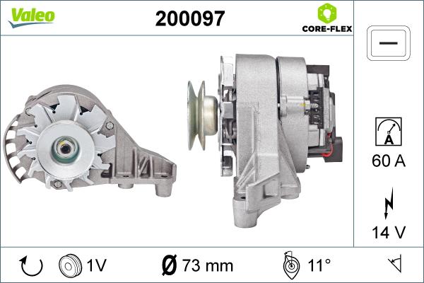 Valeo 200097 - Alternator autospares.lv