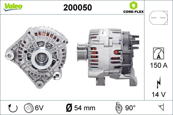 Valeo 200050 - Alternator autospares.lv