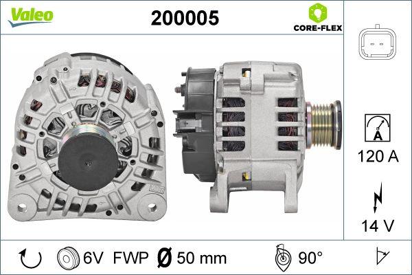 Valeo 200005 - Alternator autospares.lv