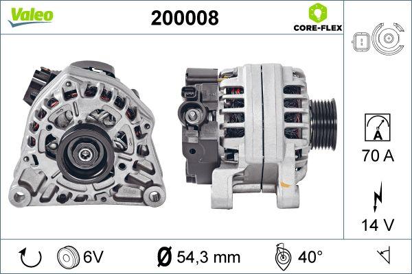 Valeo 200008 - Alternator autospares.lv