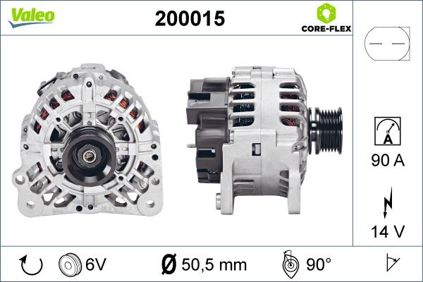 Valeo 200015 - Alternator autospares.lv