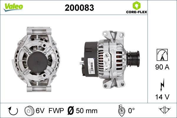 Valeo 200083 - Alternator autospares.lv