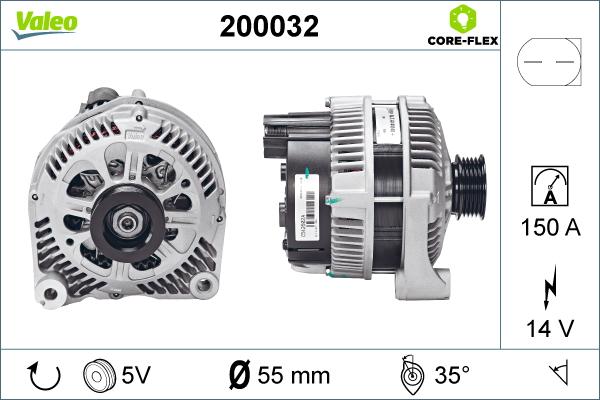 Valeo 200032 - Alternator autospares.lv