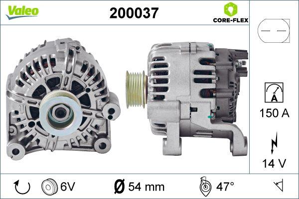 Valeo 200037 - Alternator autospares.lv