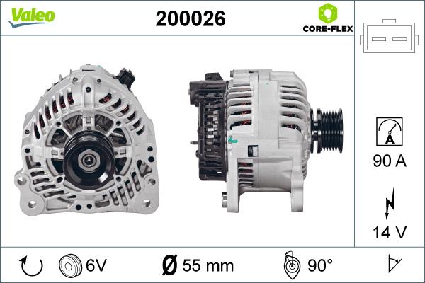 Valeo 200026 - Alternator autospares.lv