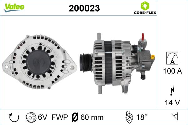 Valeo 200023 - Alternator autospares.lv