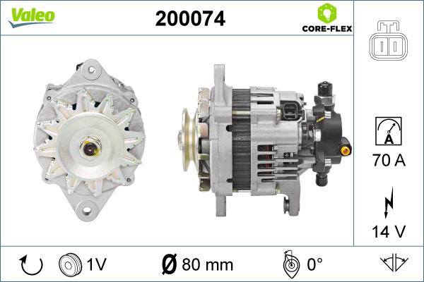 Valeo 200074 - Alternator autospares.lv