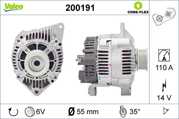 Valeo 200191 - Alternator autospares.lv