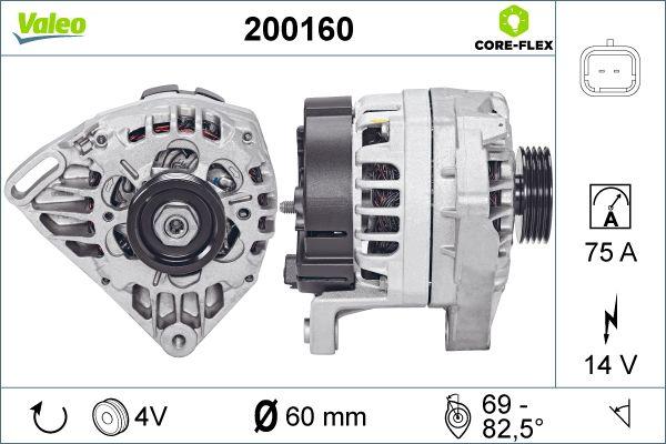 Valeo 200160 - Alternator autospares.lv